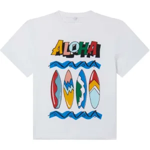 T-shirt Aloha Blanc pour Garçons