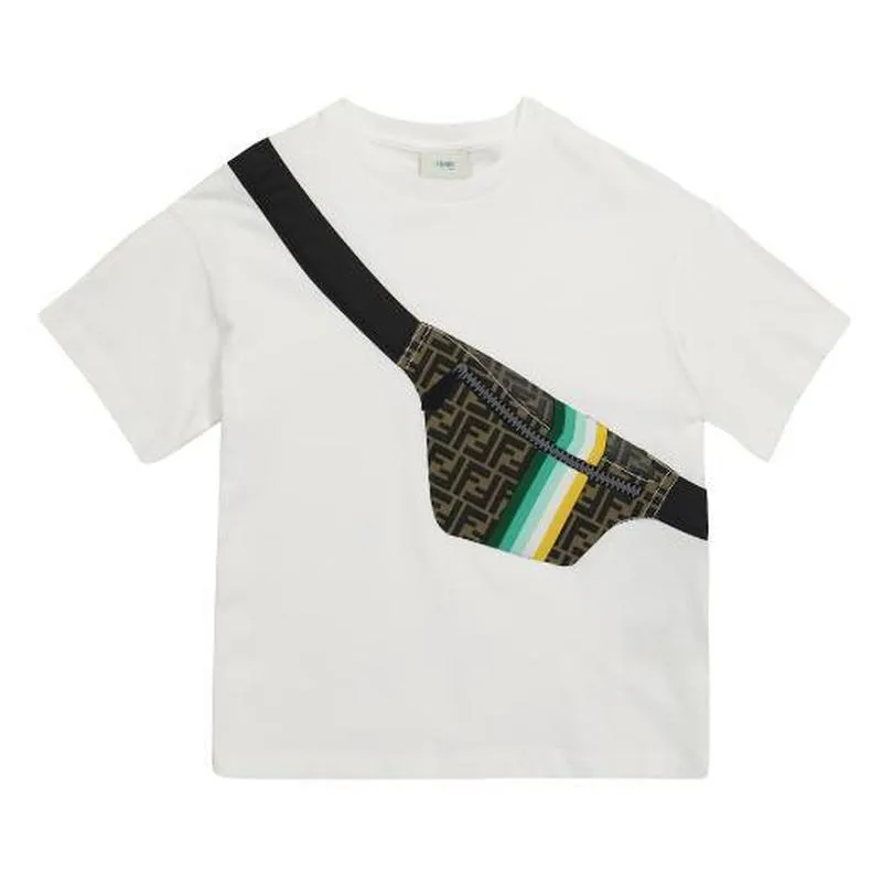 T-shirt pour garçons blanc avec logo en sac