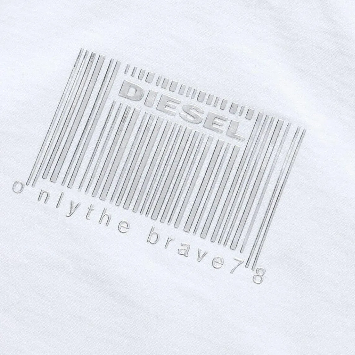 T-shirt Blanc à Code-barres pour Garçons