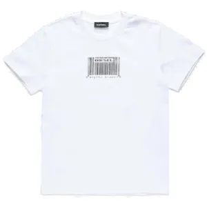 T-shirt Blanc à Code-barres pour Garçons
