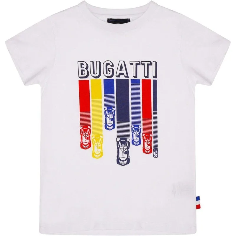 T-shirt blanc 'Course de voitures' pour garçons