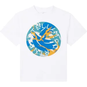 T-shirt pour garçons avec imprimé cercle blanc