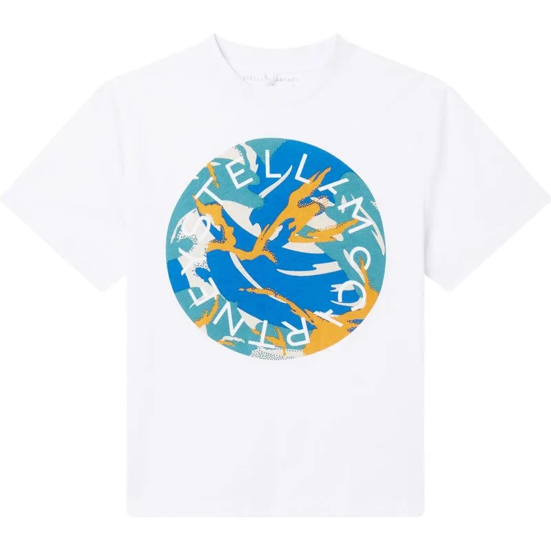 T-shirt pour garçons avec imprimé cercle blanc