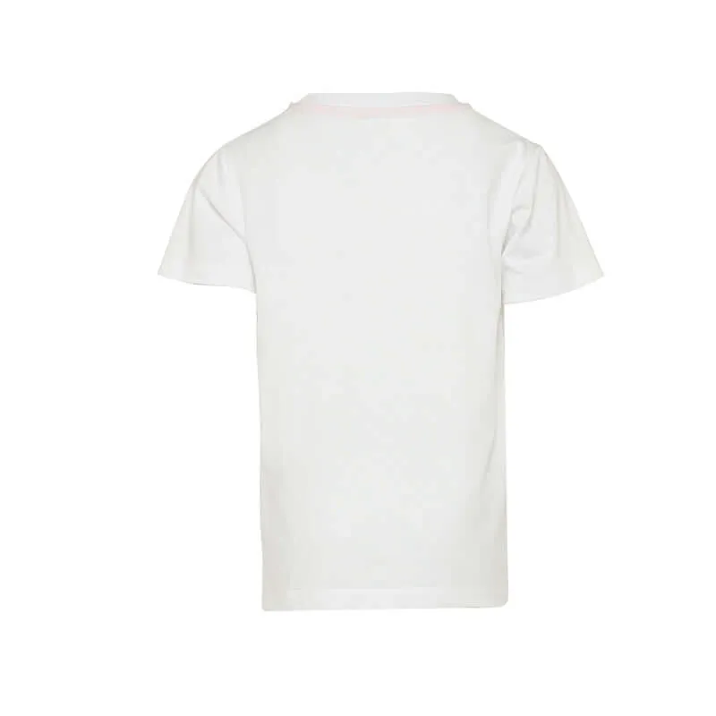 T-shirt en coton blanc pour garçons avec logo coloré
