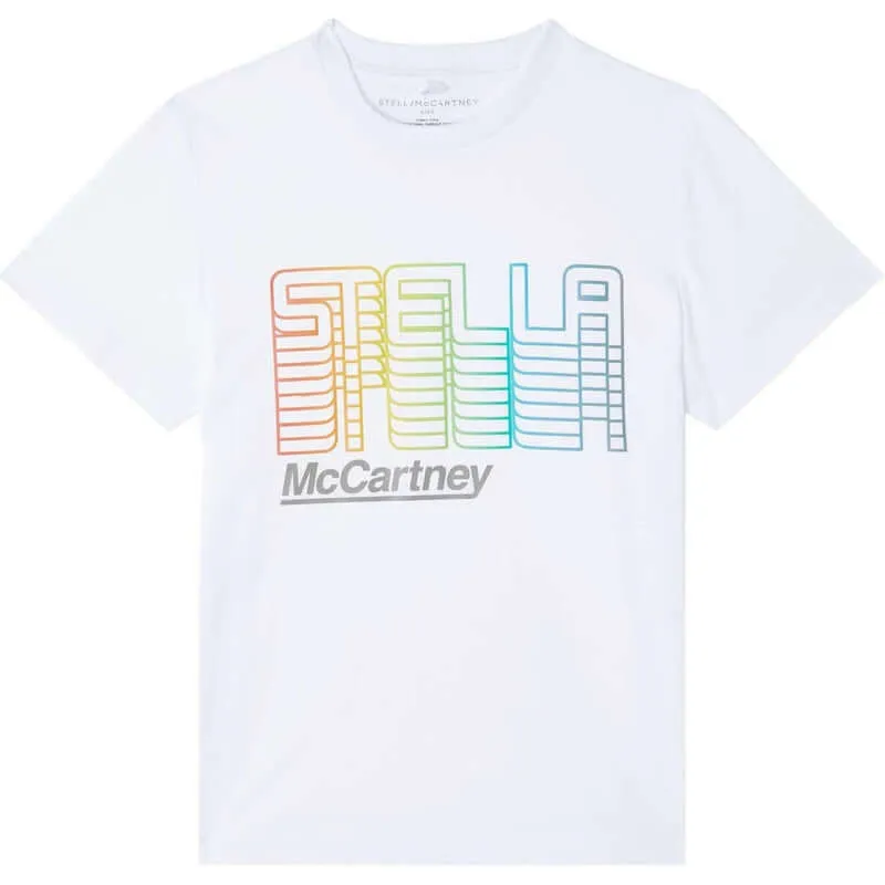 T-shirt en coton blanc pour garçons avec logo