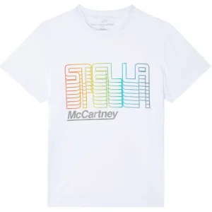 T-shirt en coton blanc pour garçons avec logo