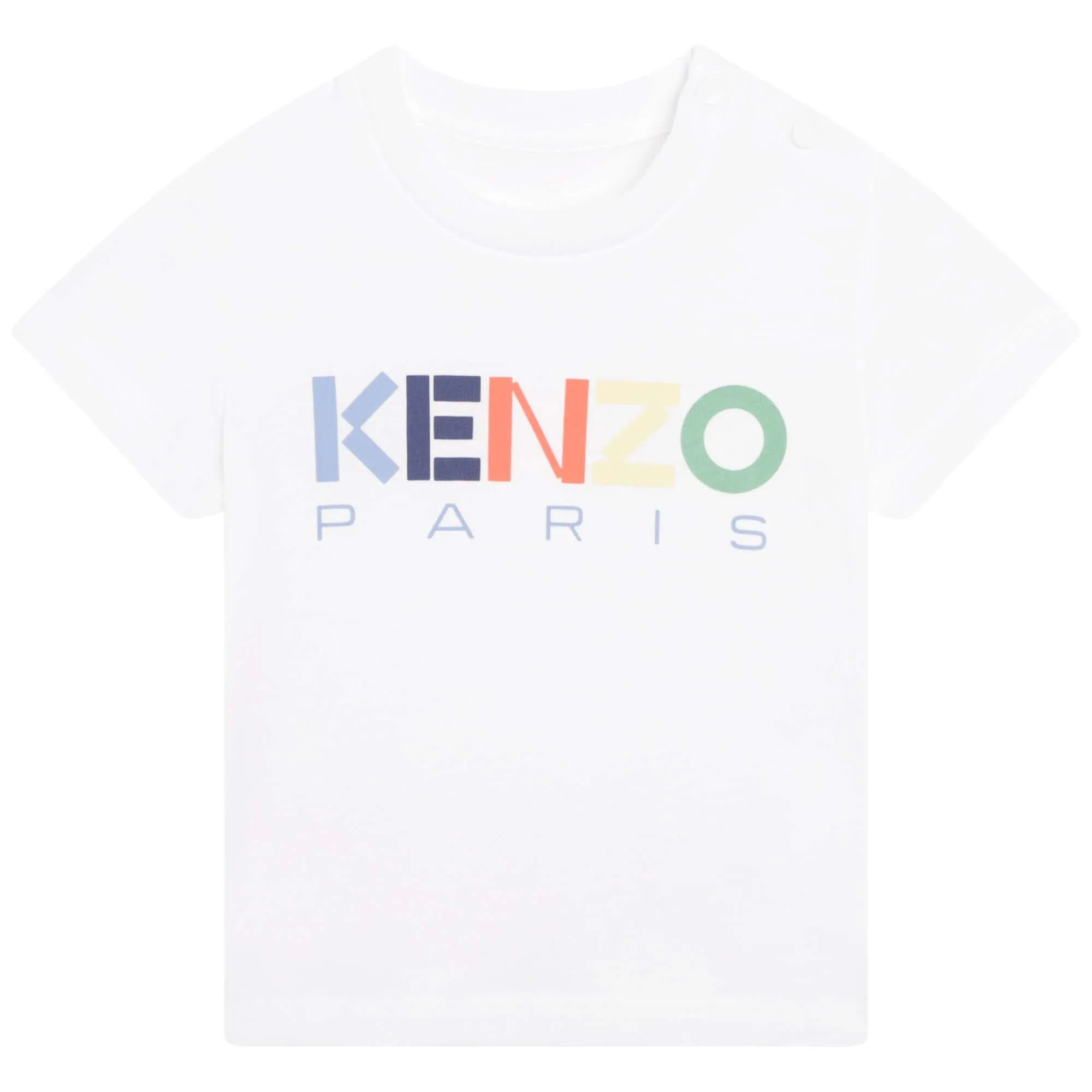 T-shirt en coton blanc avec logo pour garçons