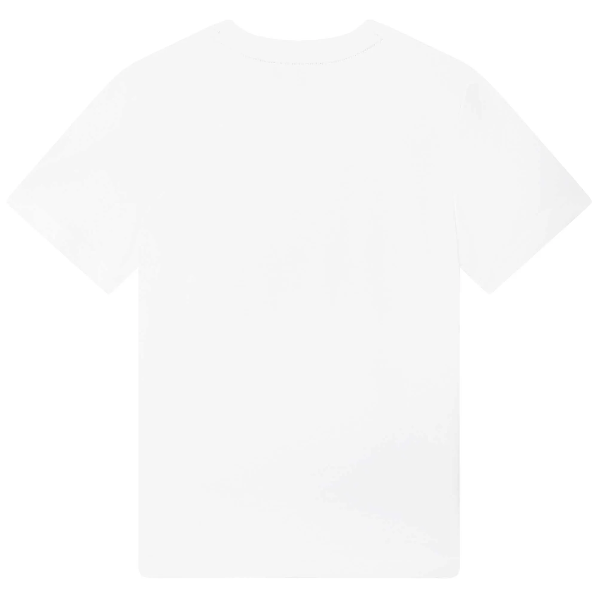 T-shirt en coton blanc pour garçons avec logo