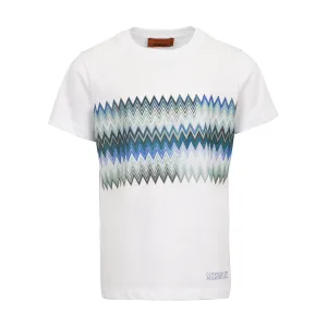 T-shirt blanc et vert pour garçons