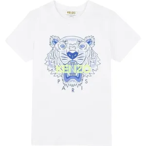 T-shirt blanc pour garçons Jb Tiger