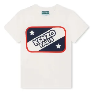 T-shirt Kenzo Paris Star Blanc pour Garçons