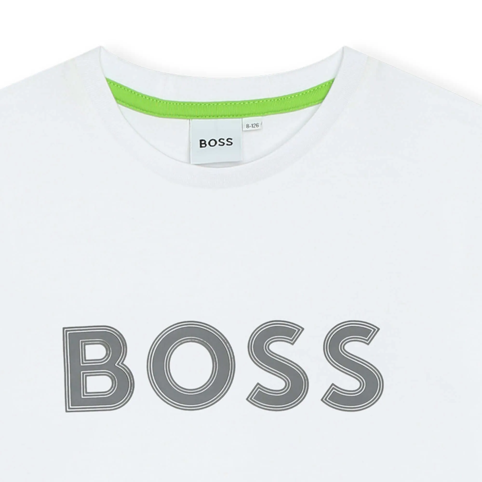 T-shirt à manches courtes avec logo blanc pour garçons