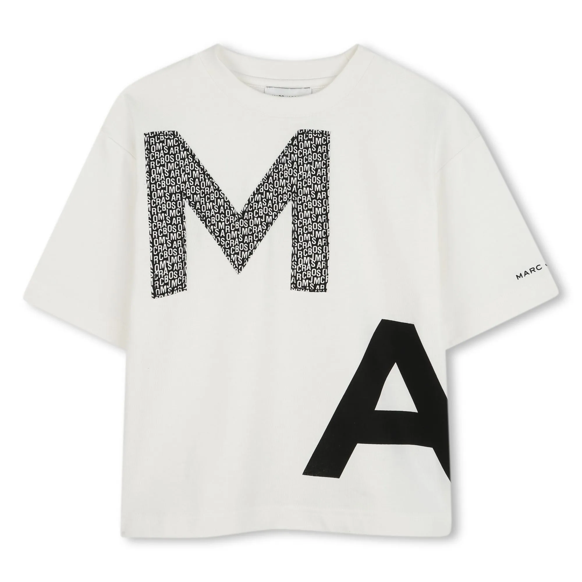 T-shirt blanc pour garçons avec logo