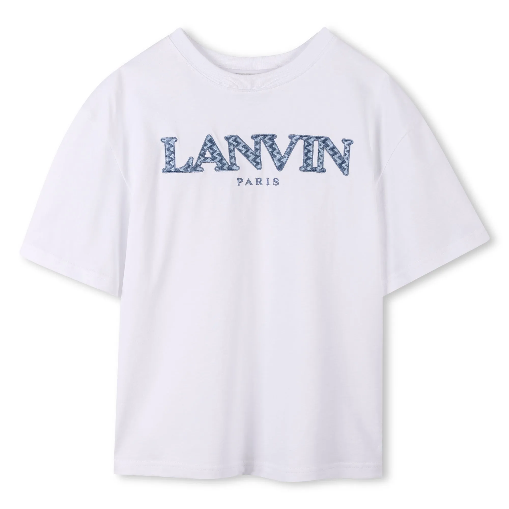 T-shirt blanc pour garçons avec logo