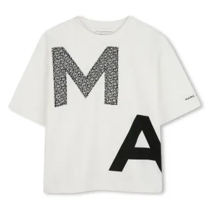T-shirt blanc pour garçons avec logo