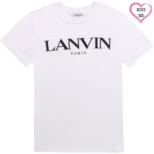 T-shirt blanc pour garçons avec logo