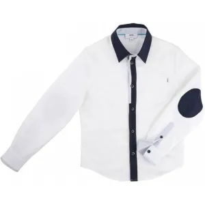 Chemise blanche à manches longues pour garçons