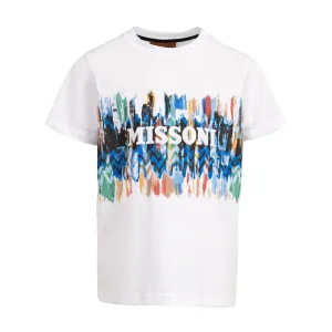T-shirt blanc peint pour garçons
