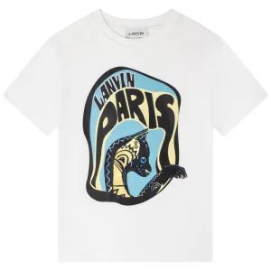 T-shirt à manches courtes blanc Paris pour garçons