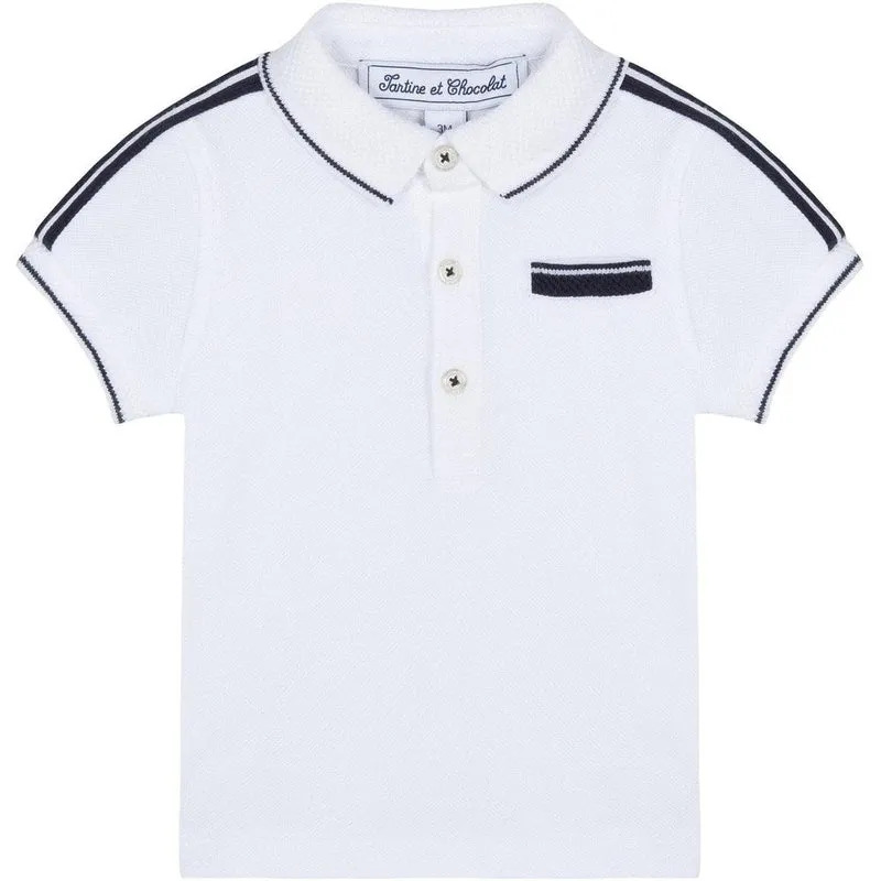 Polo Blanc pour Garçons