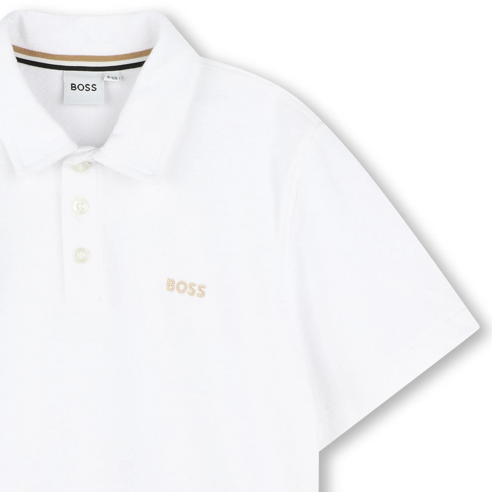 Polo à manches courtes blanc pour garçons