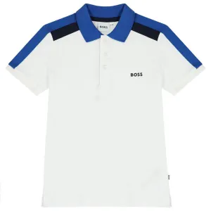 Polo à manches courtes blanc pour garçons