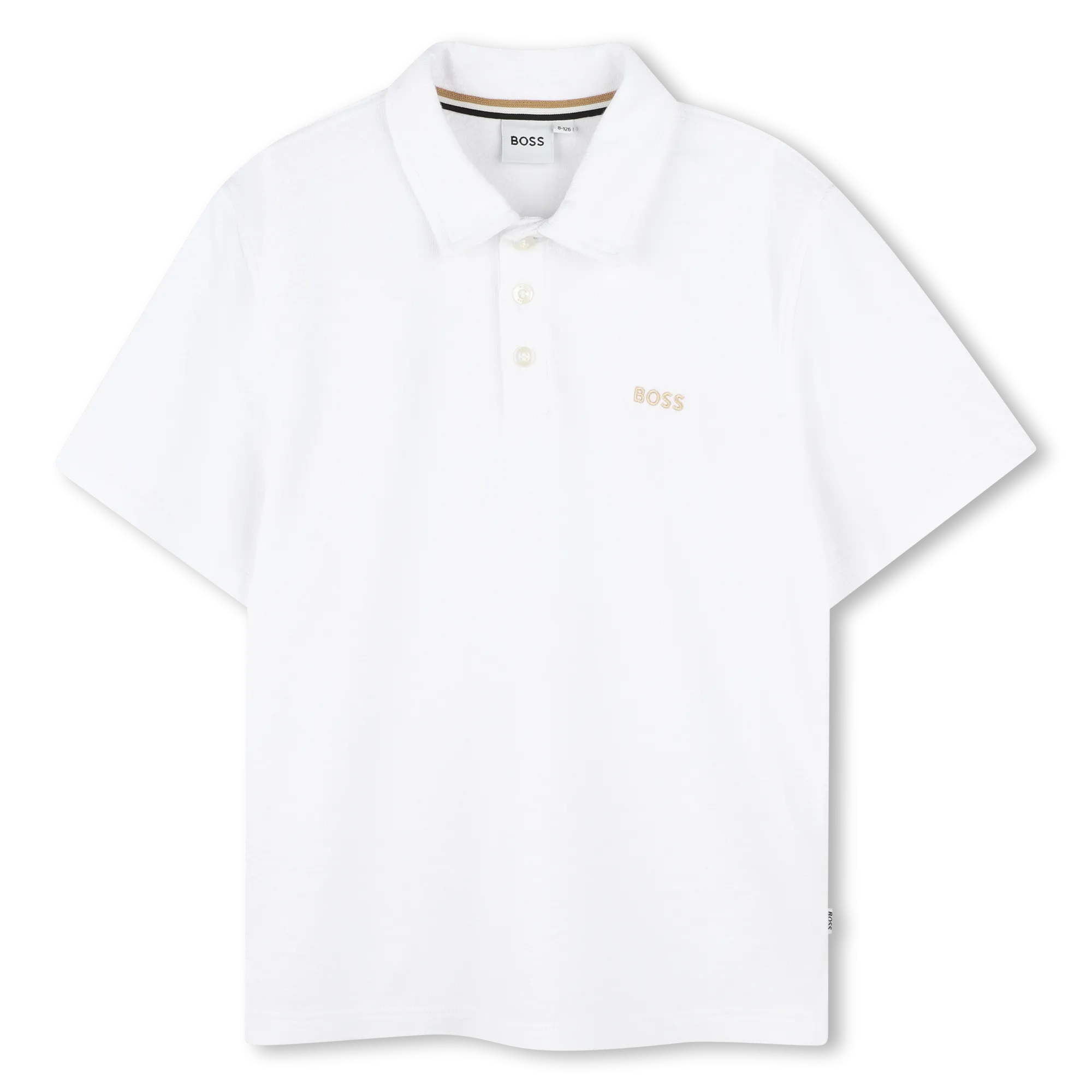Polo à manches courtes blanc pour garçons