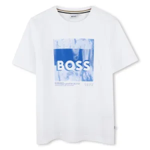 T-shirt à manches courtes blanc pour garçons