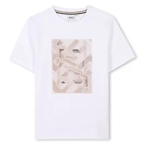 T-shirt à manches courtes blanc pour garçons