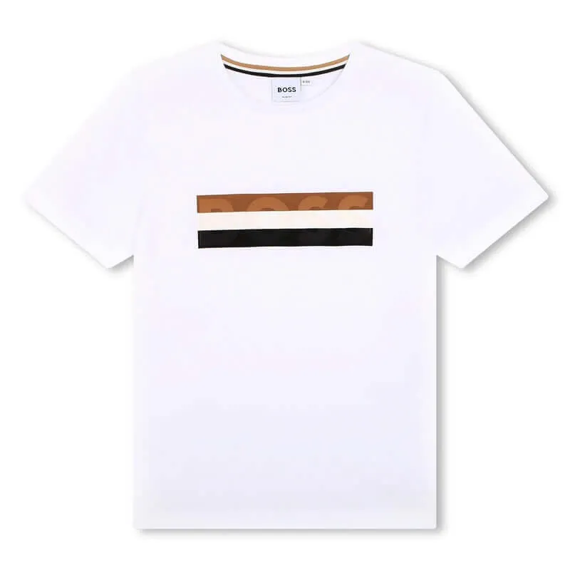 T-shirt à manches courtes blanc pour garçons