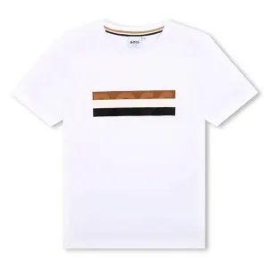 T-shirt à manches courtes blanc pour garçons