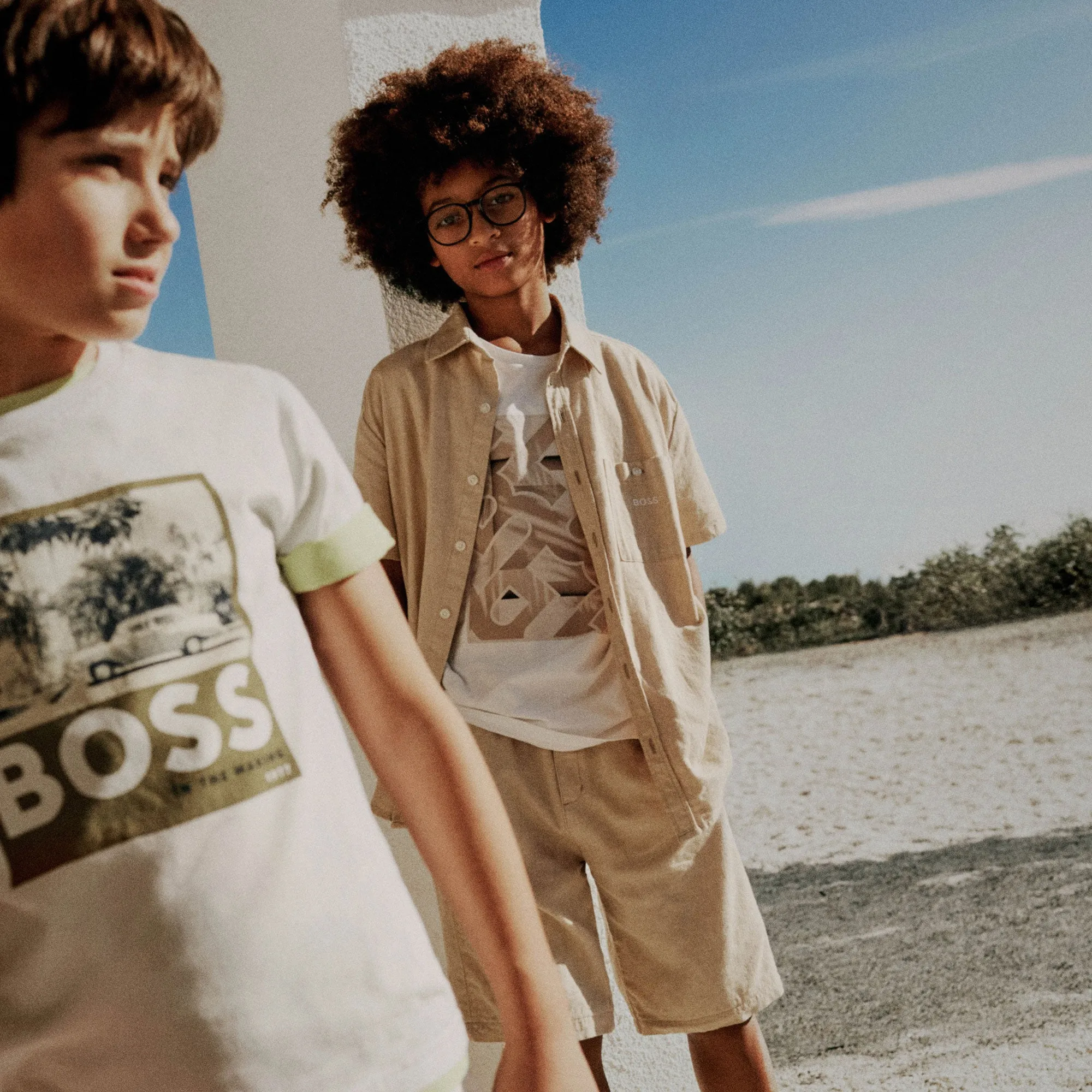 T-shirt à manches courtes blanc pour garçons