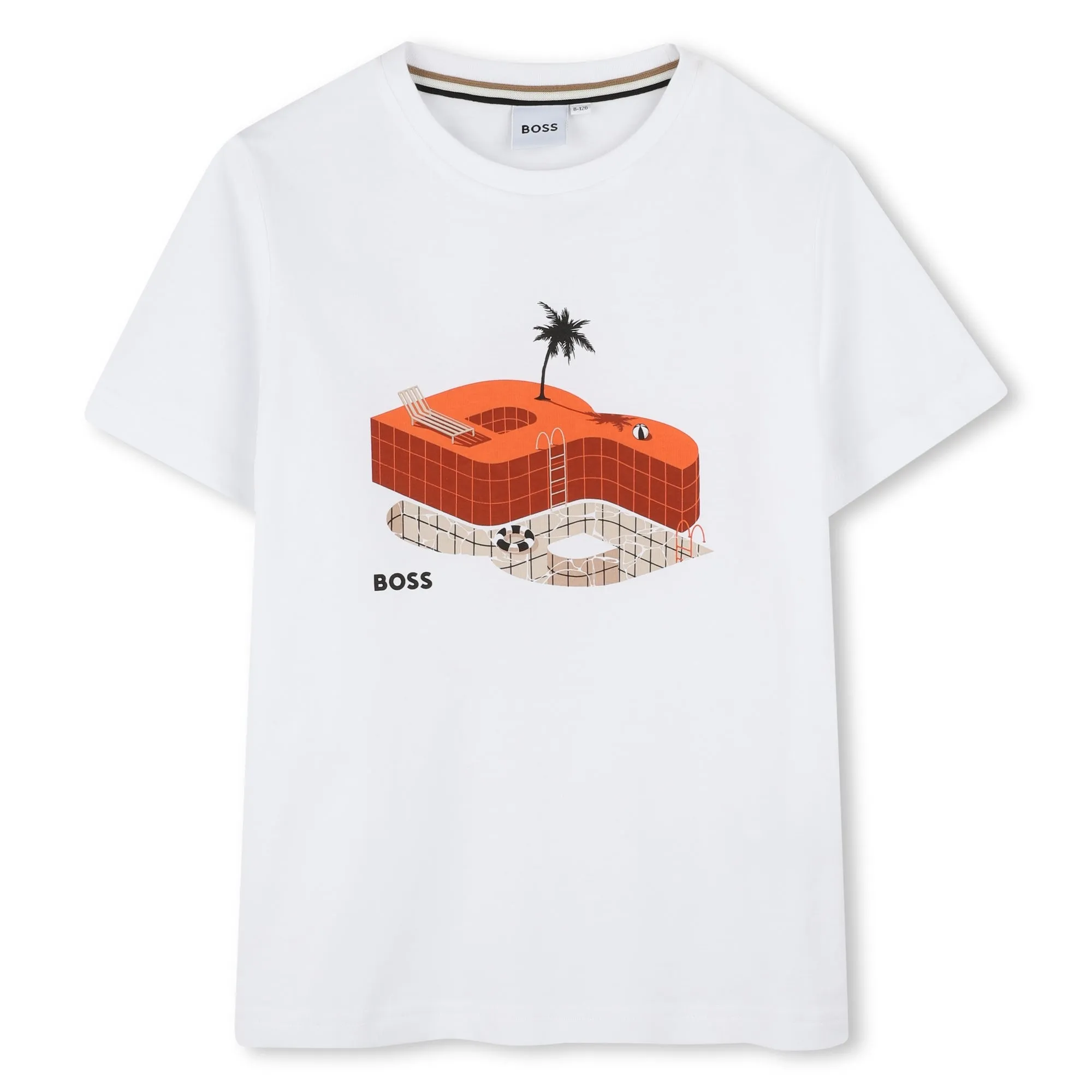T-shirt à manches courtes blanc pour garçons