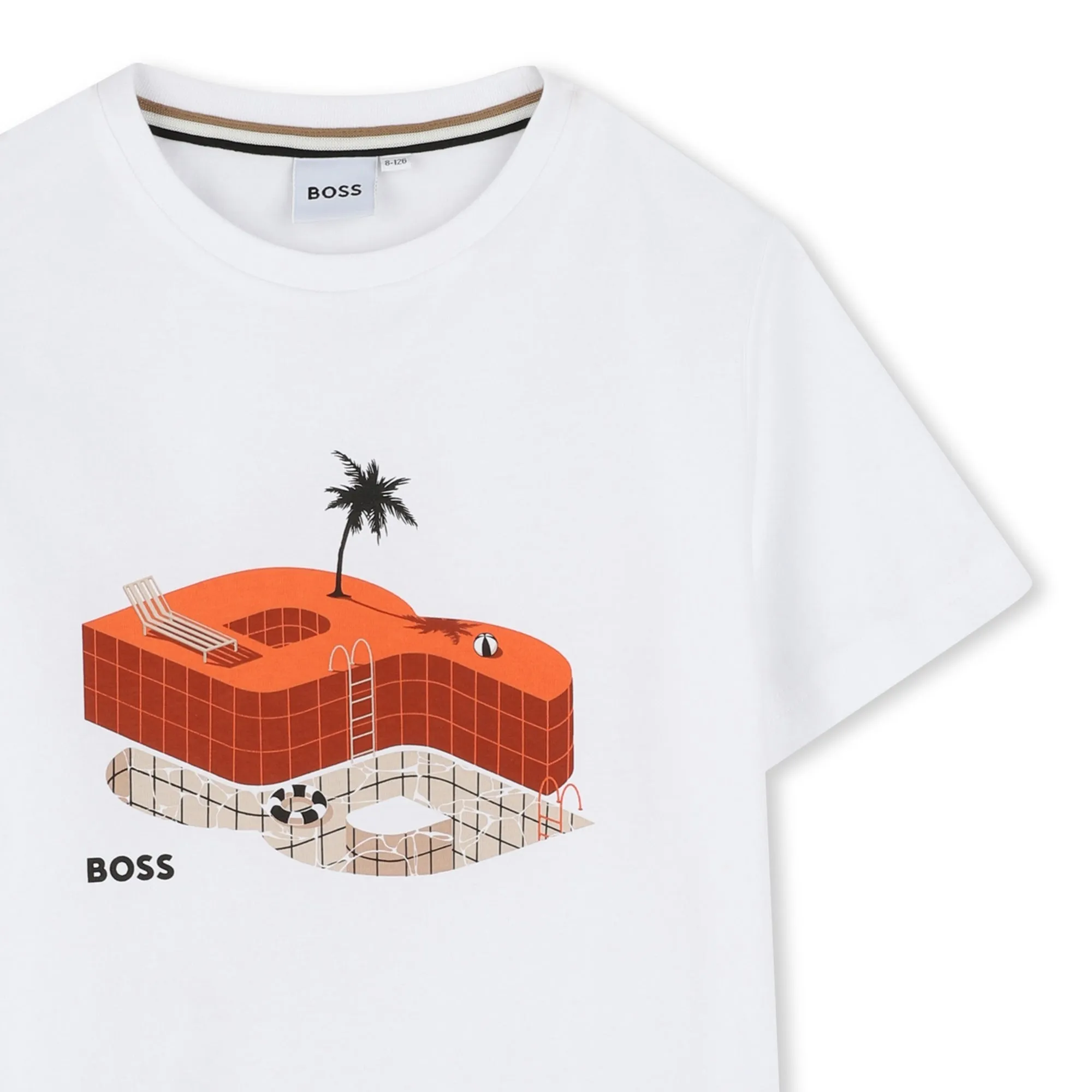 T-shirt à manches courtes blanc pour garçons