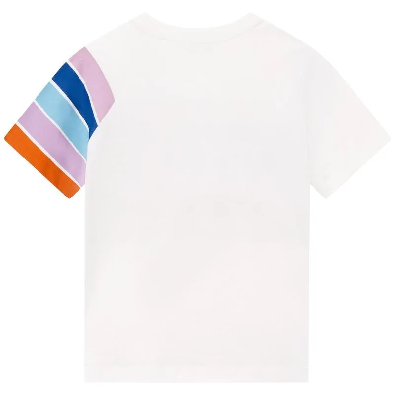T-shirt à rayures blanc pour garçons