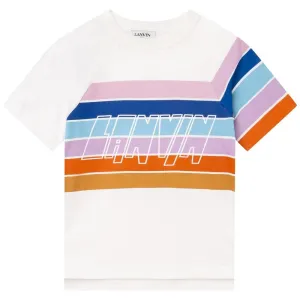 T-shirt à rayures blanc pour garçons