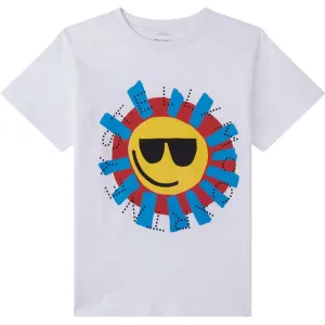 T-shirt pour garçons avec motif soleil blanc