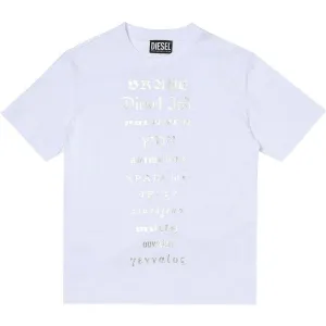 T-shirt blanc pour garçons avec texte