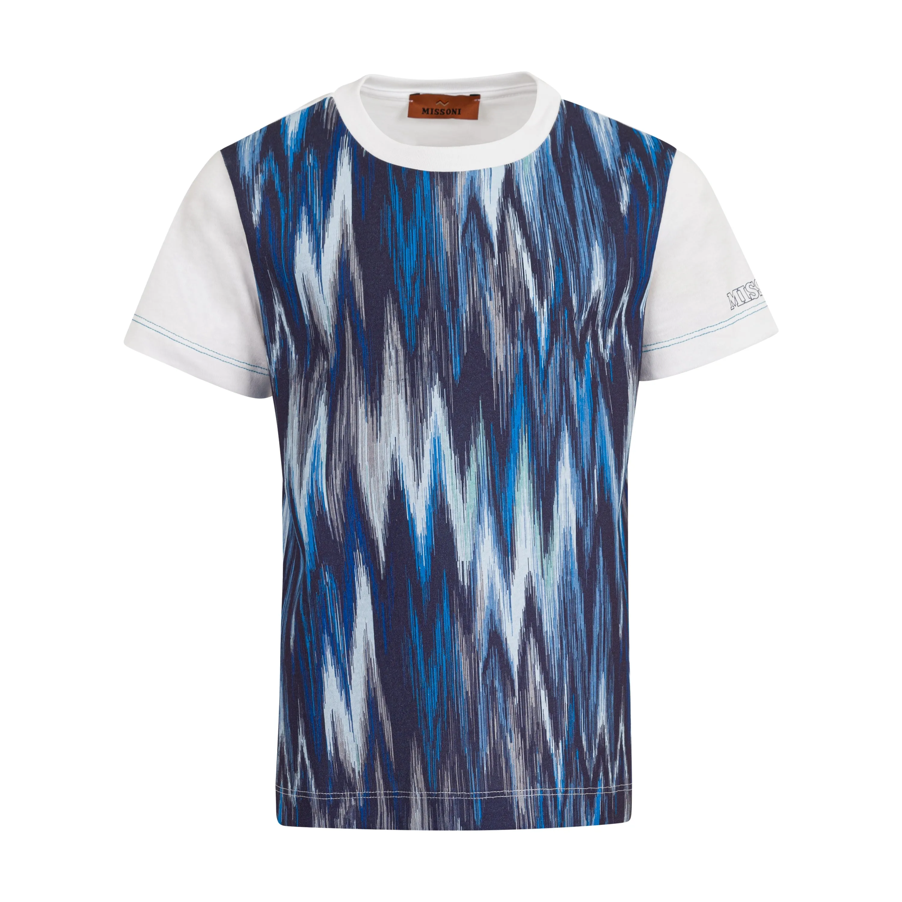 T-shirt pour garçons à motif tie-dye blanc