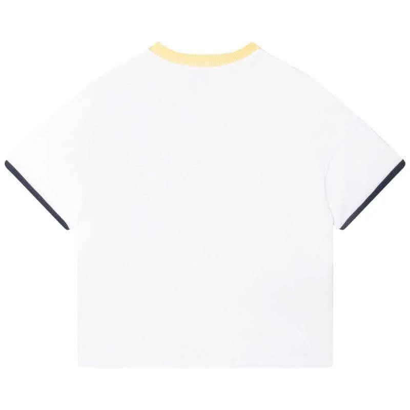 T-shirt pour garçons avec logo de tigre blanc