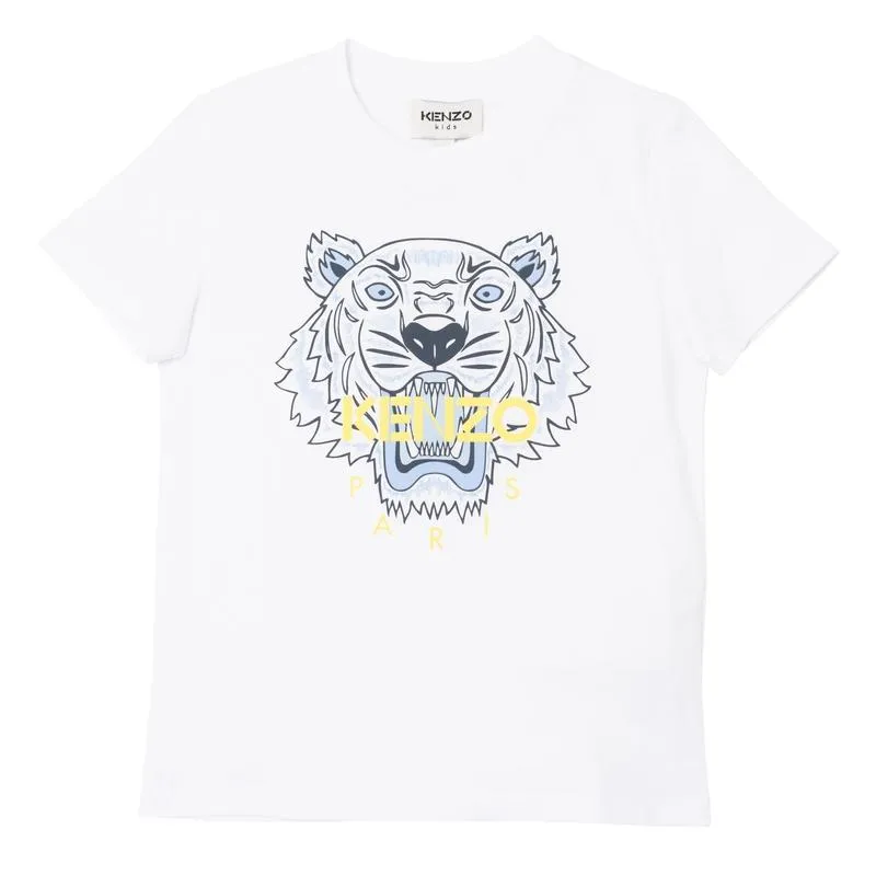 T-shirt Tigre Blanc pour Garçons