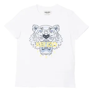 T-shirt Tigre Blanc pour Garçons