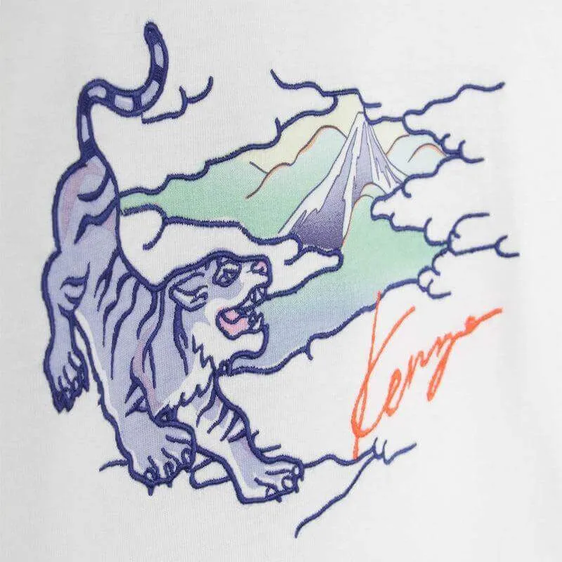 T-shirt Tigre Blanc pour Garçons