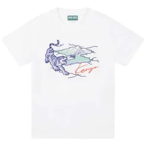 T-shirt Tigre Blanc pour Garçons