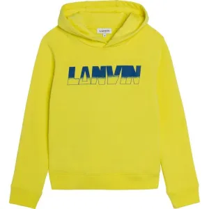 Pull à capuche jaune et bleu avec logo pour garçons