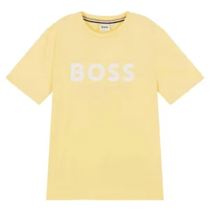 T-shirt à logo jaune pour garçons
