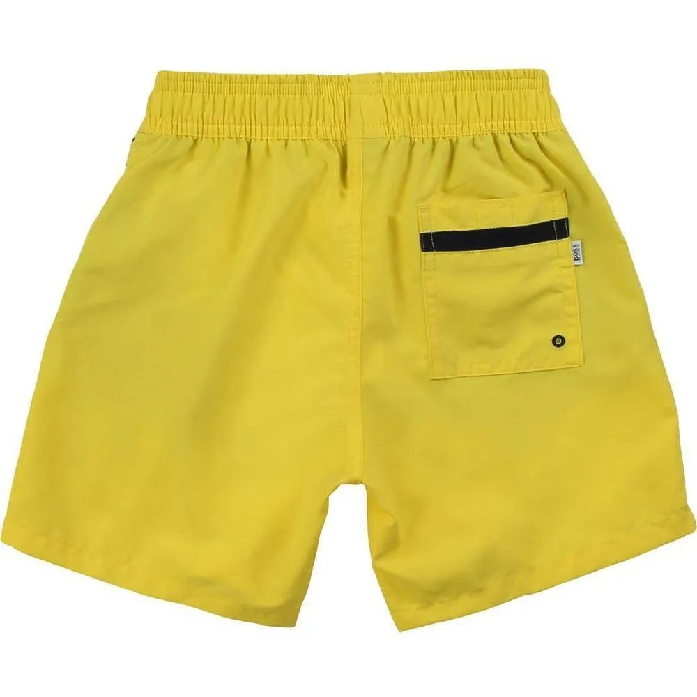 Short de bain jaune pour garçons