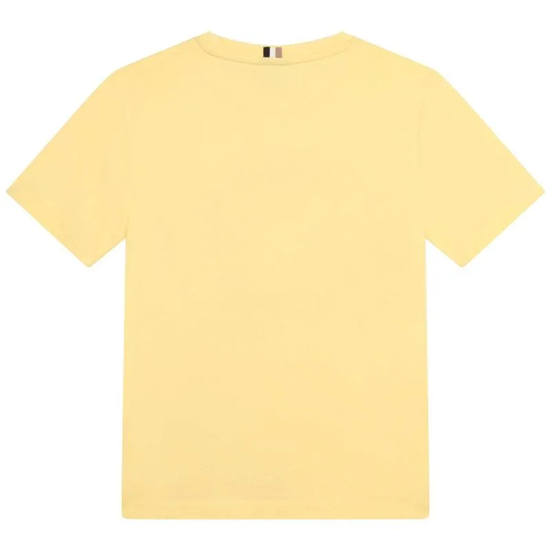 T-shirt à manches courtes jaune pour garçons du club de tennis