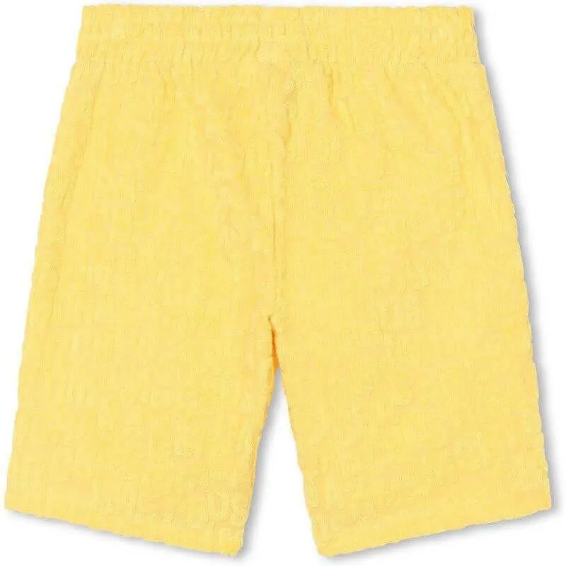 Shorts en éponge jaune pour garçons