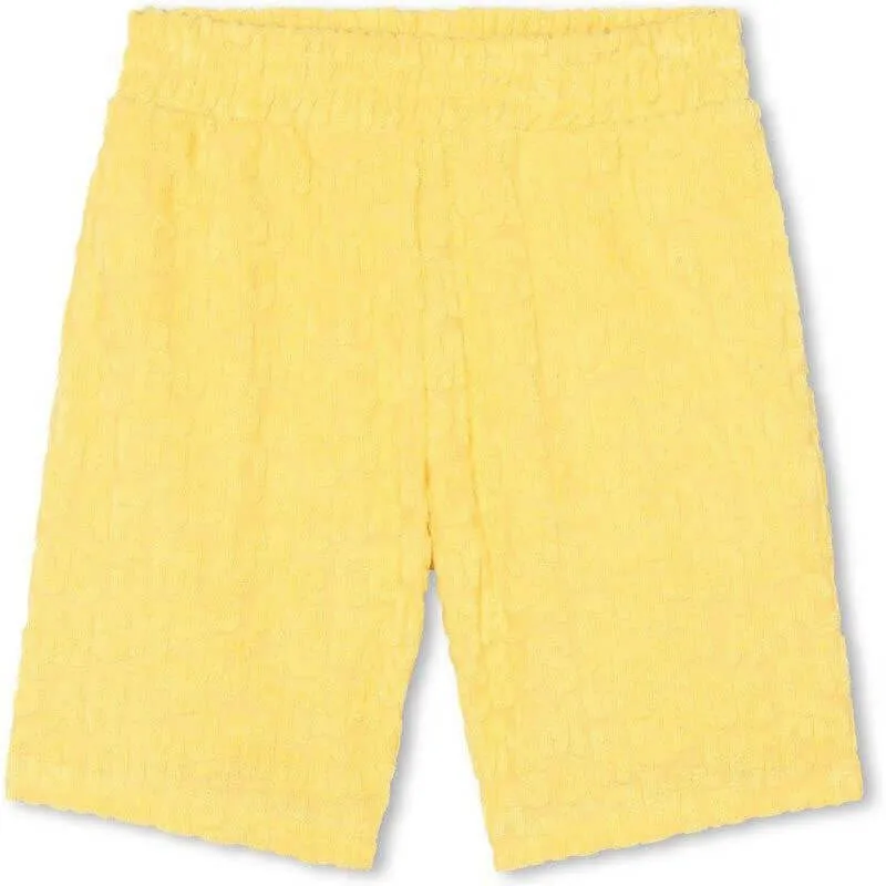 Shorts en éponge jaune pour garçons
